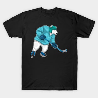 Polar bear Ice hockey Ice hockey stick T-Shirt